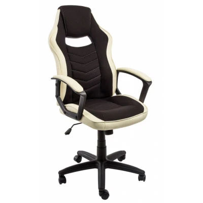 Геймерское кресло Woodville Gamer черное / бежевое