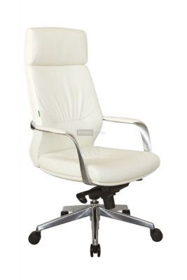 Кресло для руководителя Riva Design Chair А1815 белая кожа