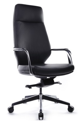Кресло для руководителя Riva Design Chair Alonzo А1711 черная кожа