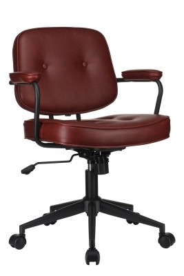Кресло для персонала Riva Design Chair CHESTER W-221 бургунди экокожа